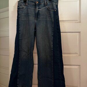 Gap Wide Leg Two-Tone Jeans - Raw Hem
